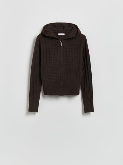 Hooded cardigan